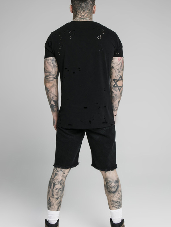 Siksilk Fekete SikSilk férfi farmer rövidnadrág