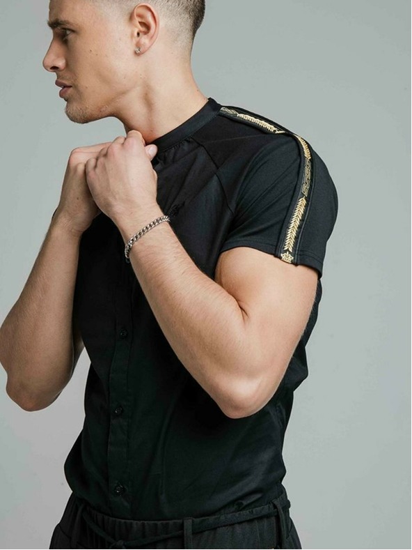 Siksilk Fekete férfi SikSilk ing