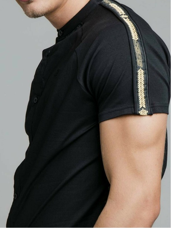 Siksilk Fekete férfi SikSilk ing