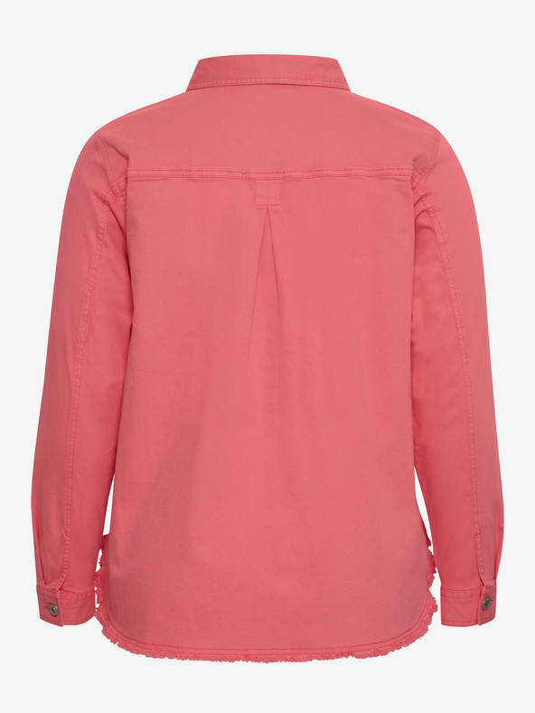 Fransa Rózsaszín női farmer ingkabát Fransa