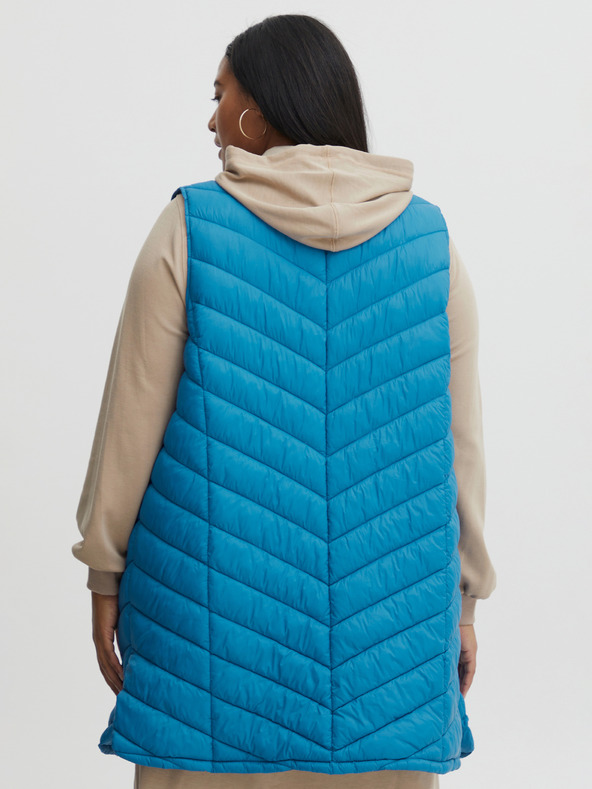 Fransa Kék női steppelt mellény Fransa