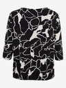 Fransa Fehér-fekete női mintás blúz Fransa
