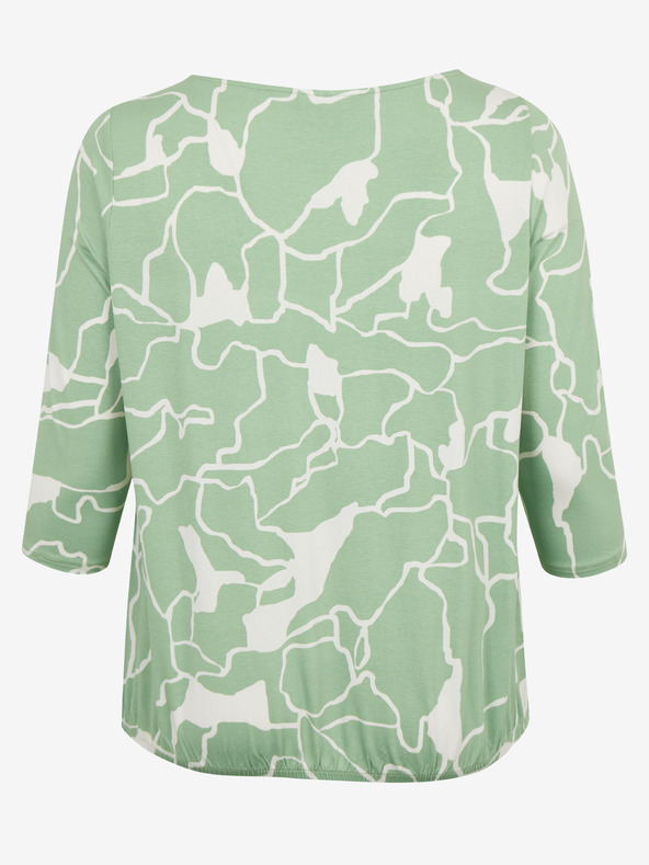 Fransa Női fehér és zöld mintás blúz Fransa