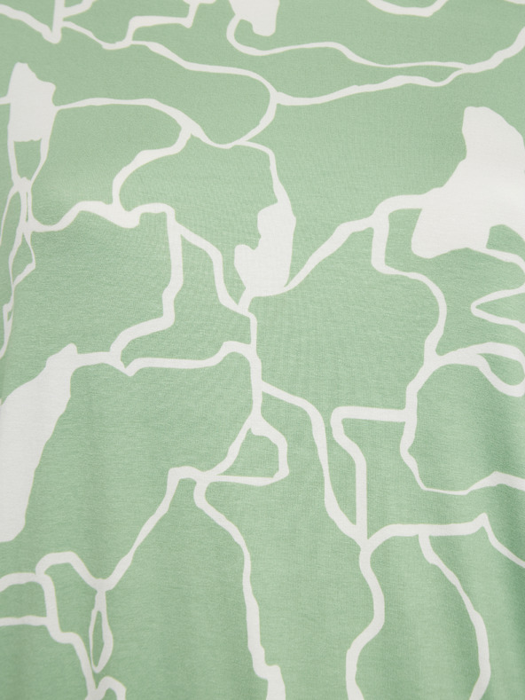 Fransa Női fehér és zöld mintás blúz Fransa