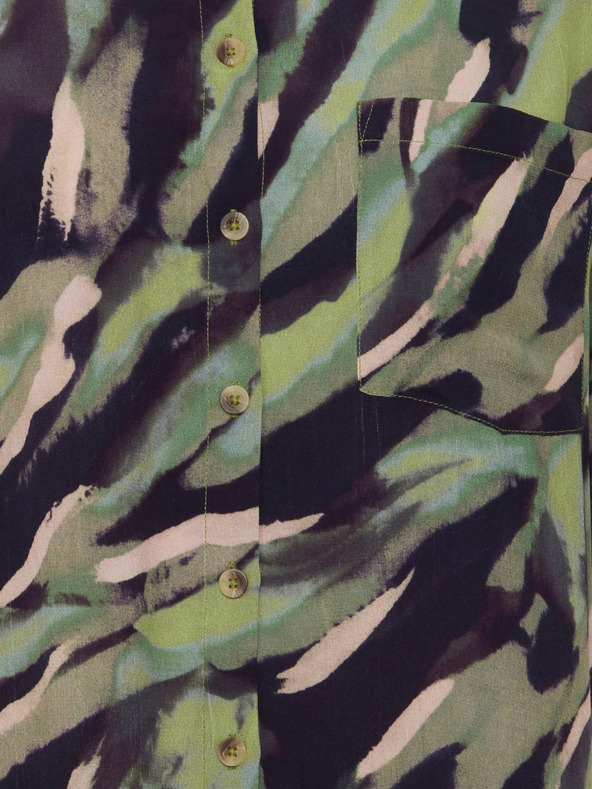 Fransa Fekete és zöld női mintás ing Fransa