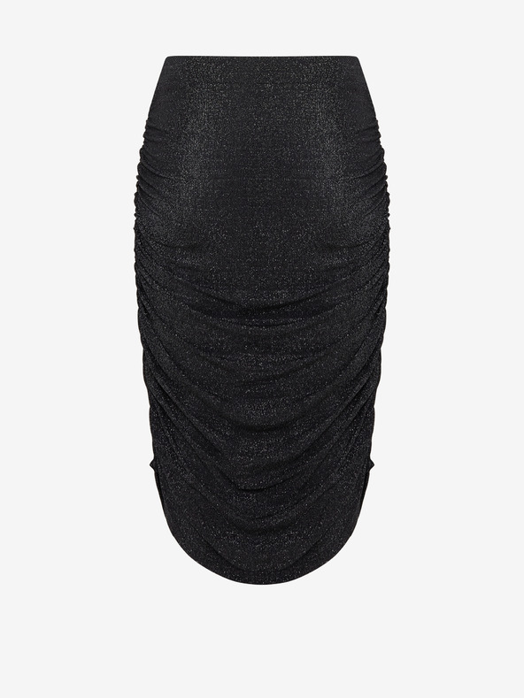 Fransa Fransa fekete női metálos hüvelyszoknya