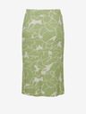 Fransa Fehér és zöld női mintás midiszoknya Fransa