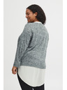 Fransa Női szürke szürke pulóver ingbetéttel Fransa