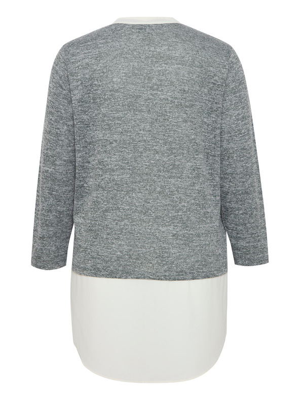 Fransa Női szürke szürke pulóver ingbetéttel Fransa