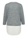 Fransa Női szürke szürke pulóver ingbetéttel Fransa