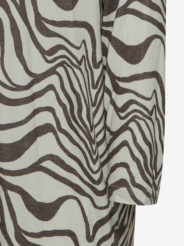 Fransa Női barna-fehér mintás kardigán Fransa