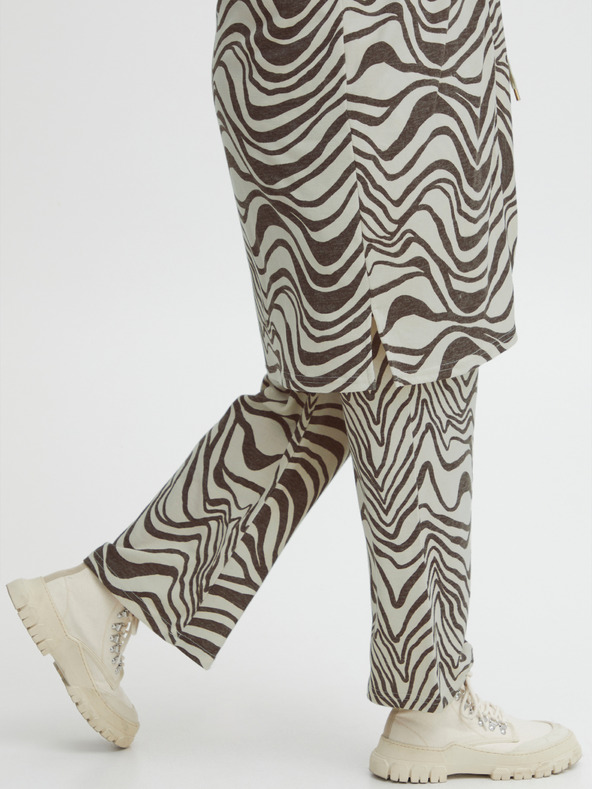 Fransa Női barna-fehér mintás kardigán Fransa