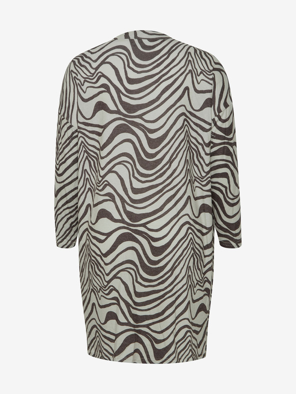 Fransa Női barna-fehér mintás kardigán Fransa