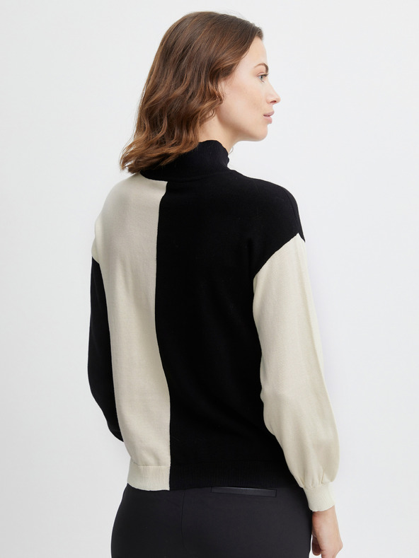 Fransa Krém és fekete női pulóver Fransa