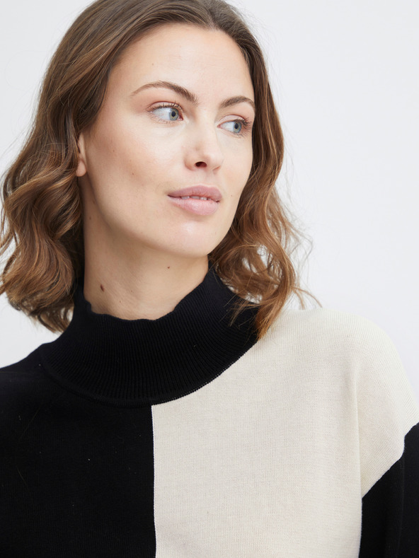 Fransa Krém és fekete női pulóver Fransa