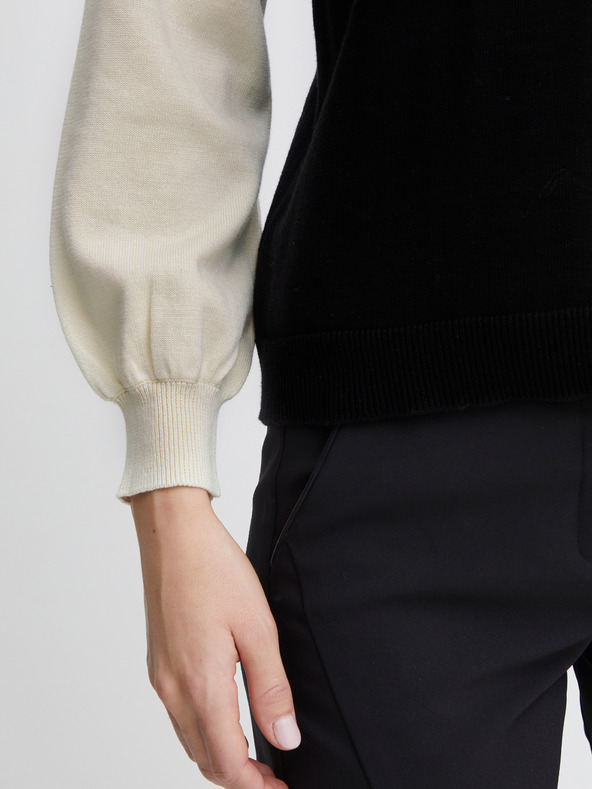 Fransa Krém és fekete női pulóver Fransa