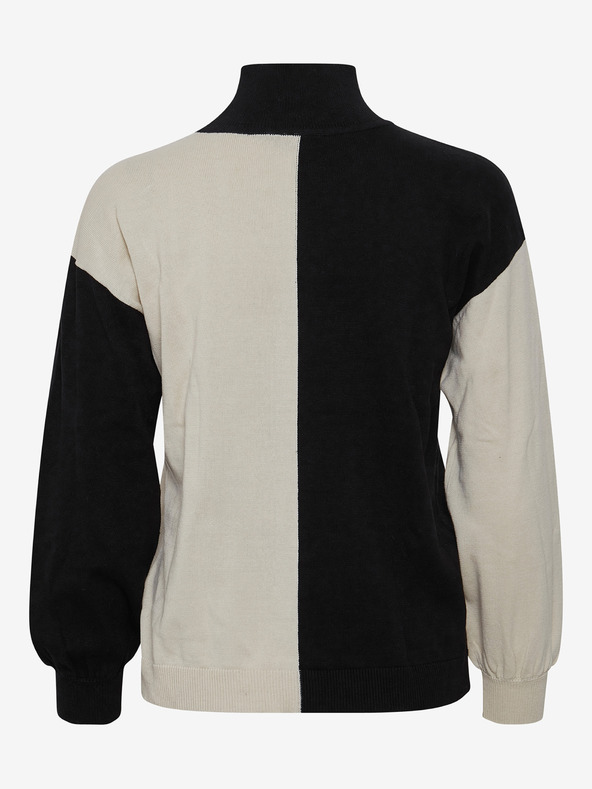 Fransa Krém és fekete női pulóver Fransa