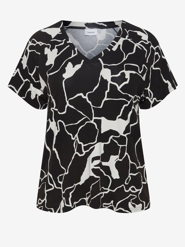 Fransa Fehér és fekete Női mintás póló Fransa