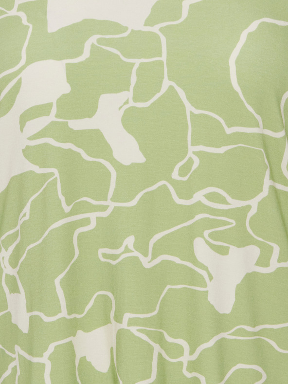 Fransa Fehér és zöld női mintás póló Fransa